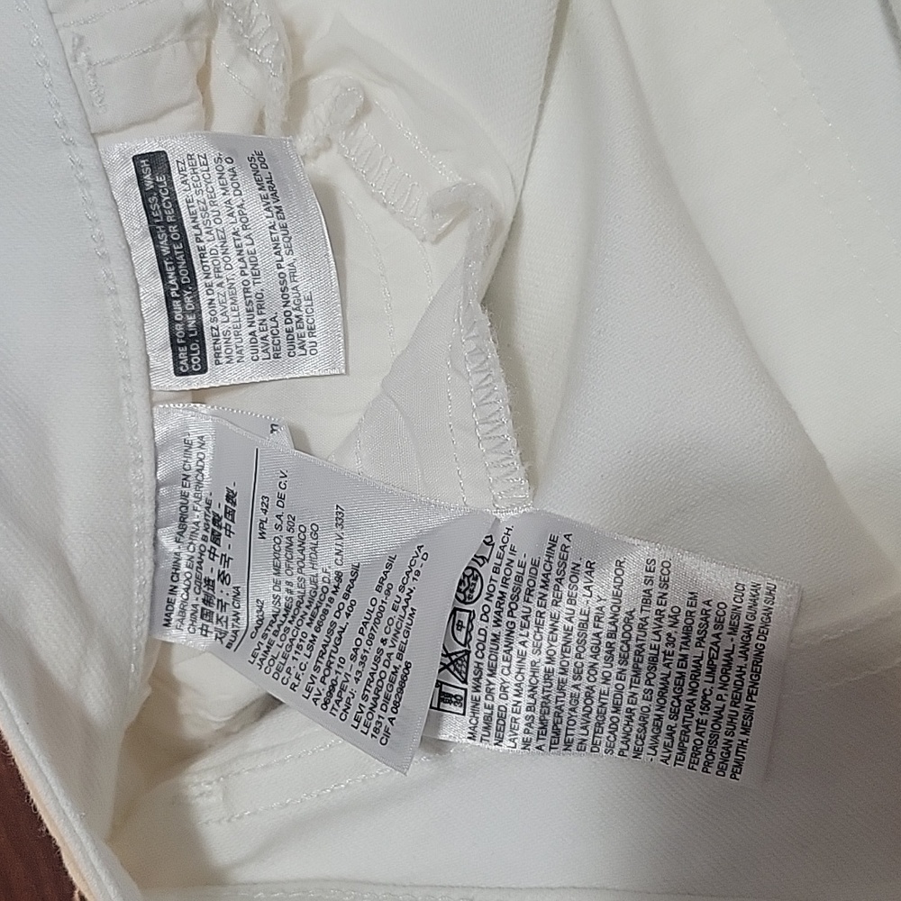 Womens Levi's white 535 skinny jeans in size 32 - Picture 7 of 9